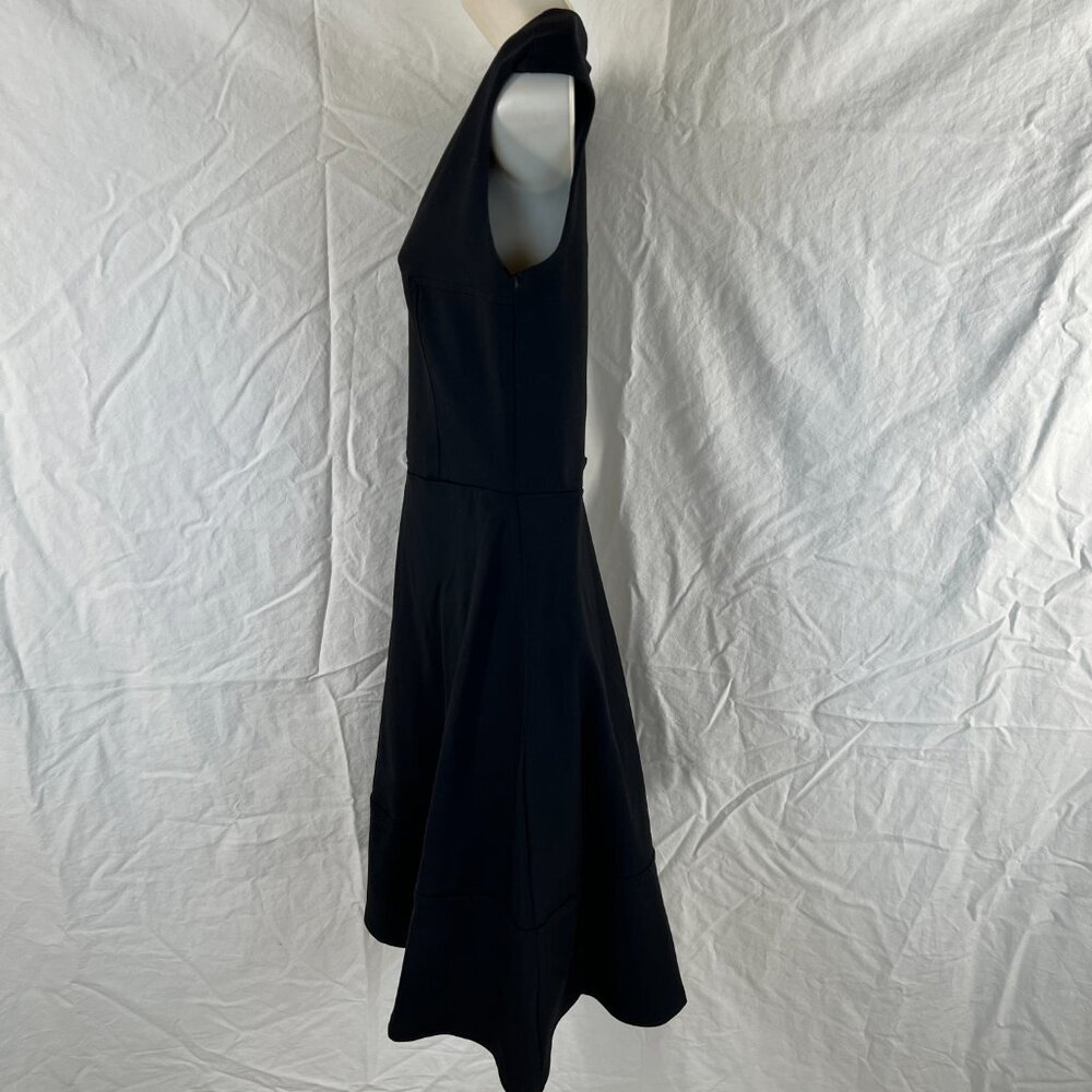 Cynthia Rowley Black Classic A-Line Sleeveless V-Neck Dress Womens Size 6 - Picture 9 of 12